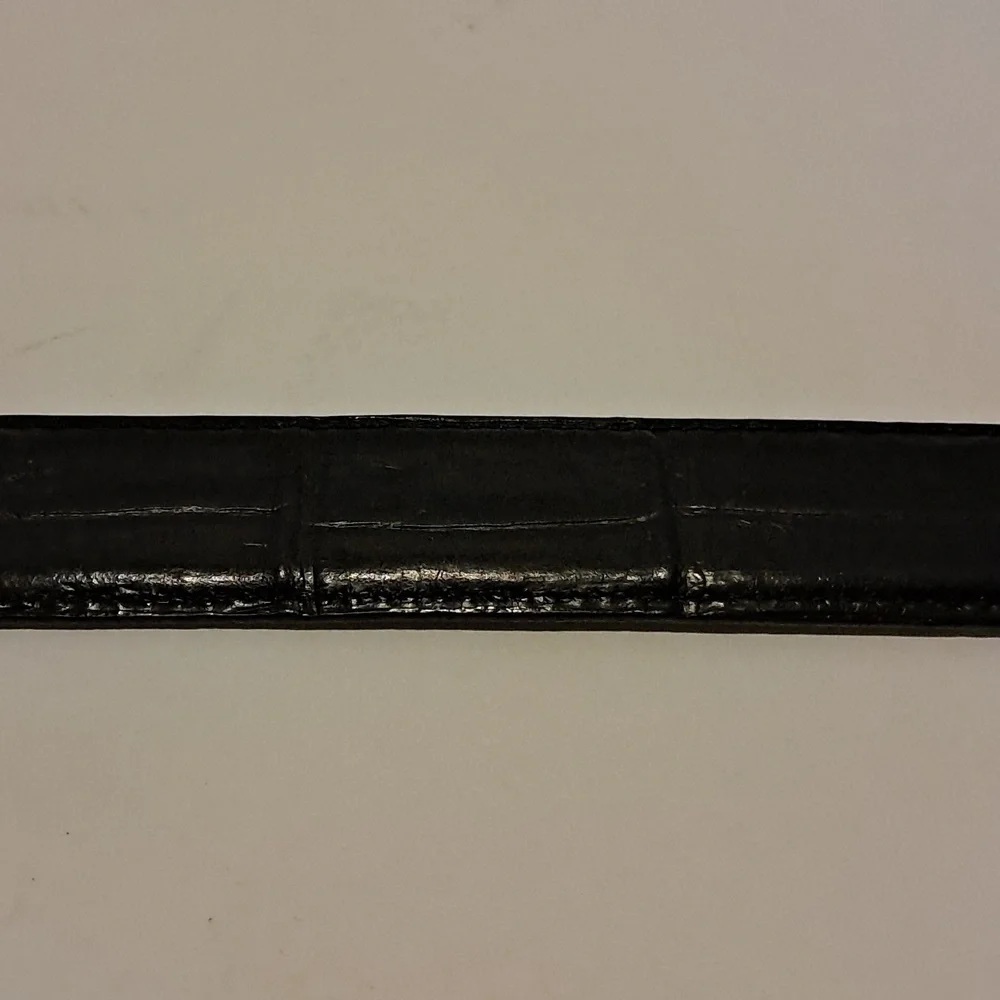 Brighton Men Black Belt Leather Alligator Embossed 32103 Size 34 Preowned